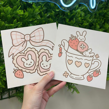 Bunny treats | Bunny Tea Party | 5.5x5.5 in art print