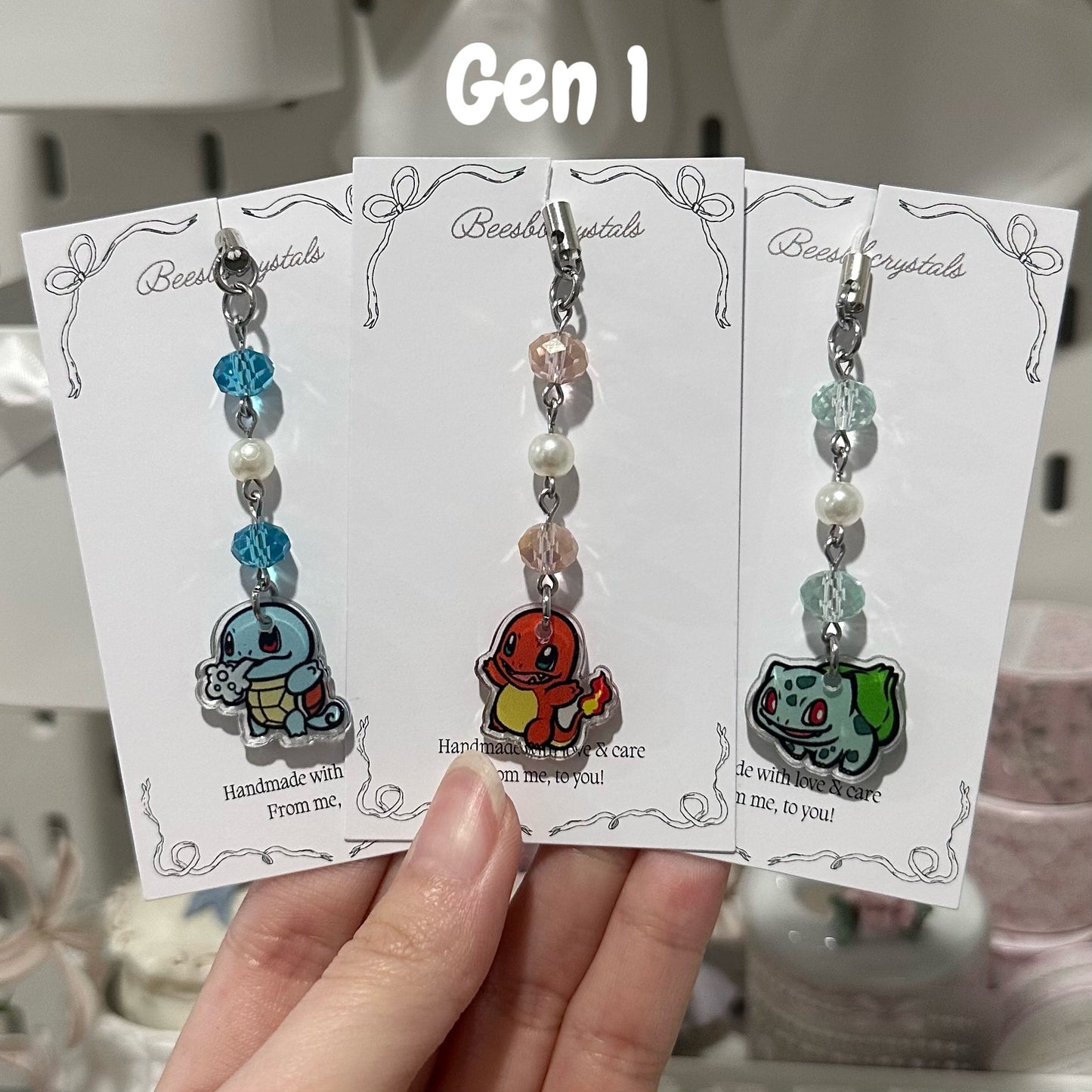 Gen 1 starter Poke Charms
