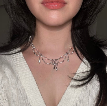 Pink (translucent) ‘Little Fairy’ necklace