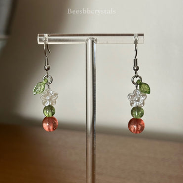 ‘Eloise’ earrings (red floral earrings)