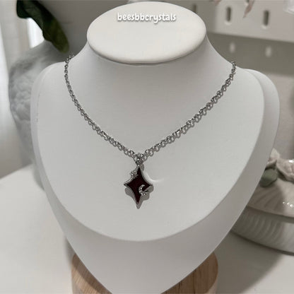 Star Charm Necklace (red)