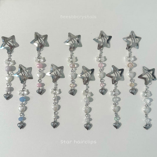 Star hairclips - HEARTS ♡