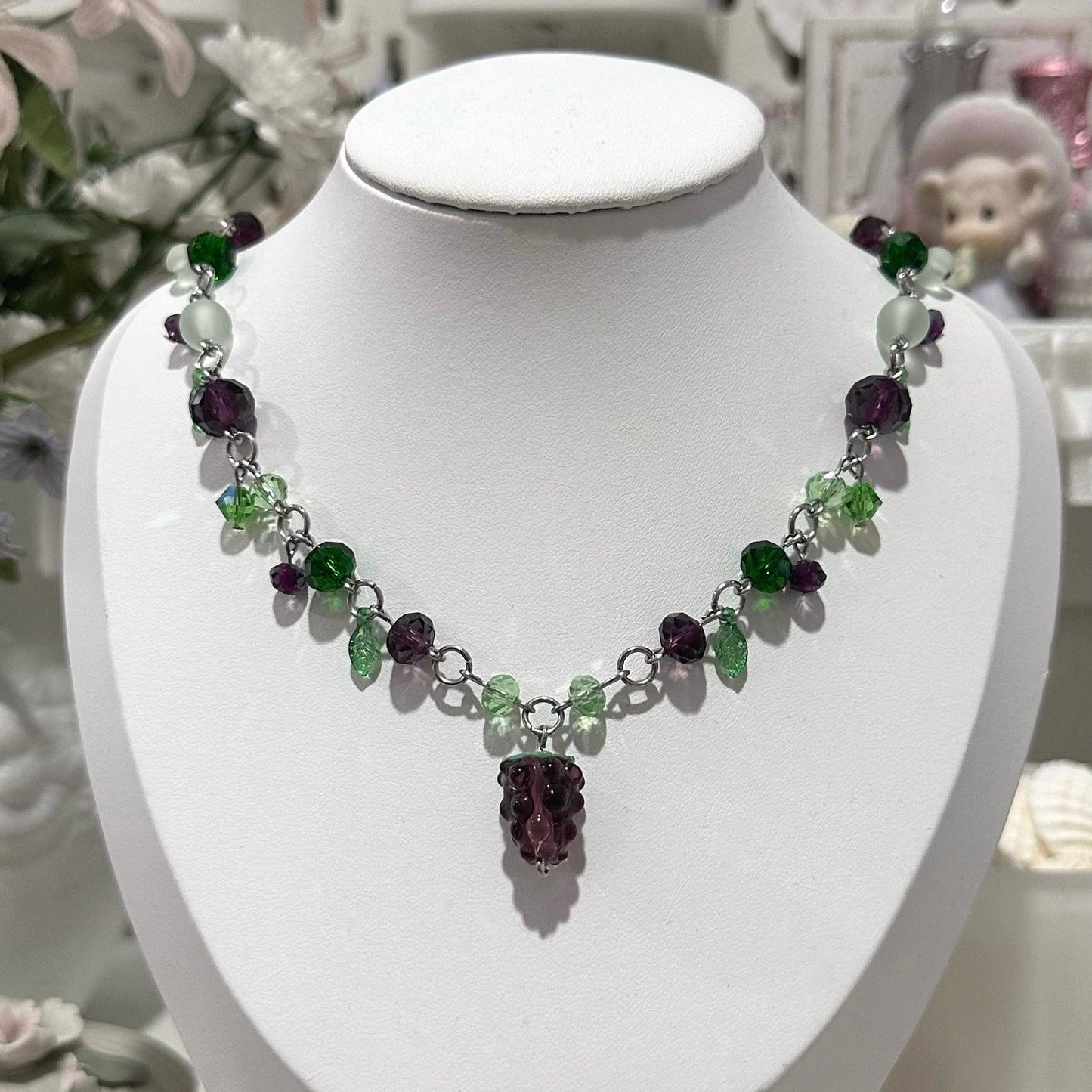 Black Berry Cluster necklace