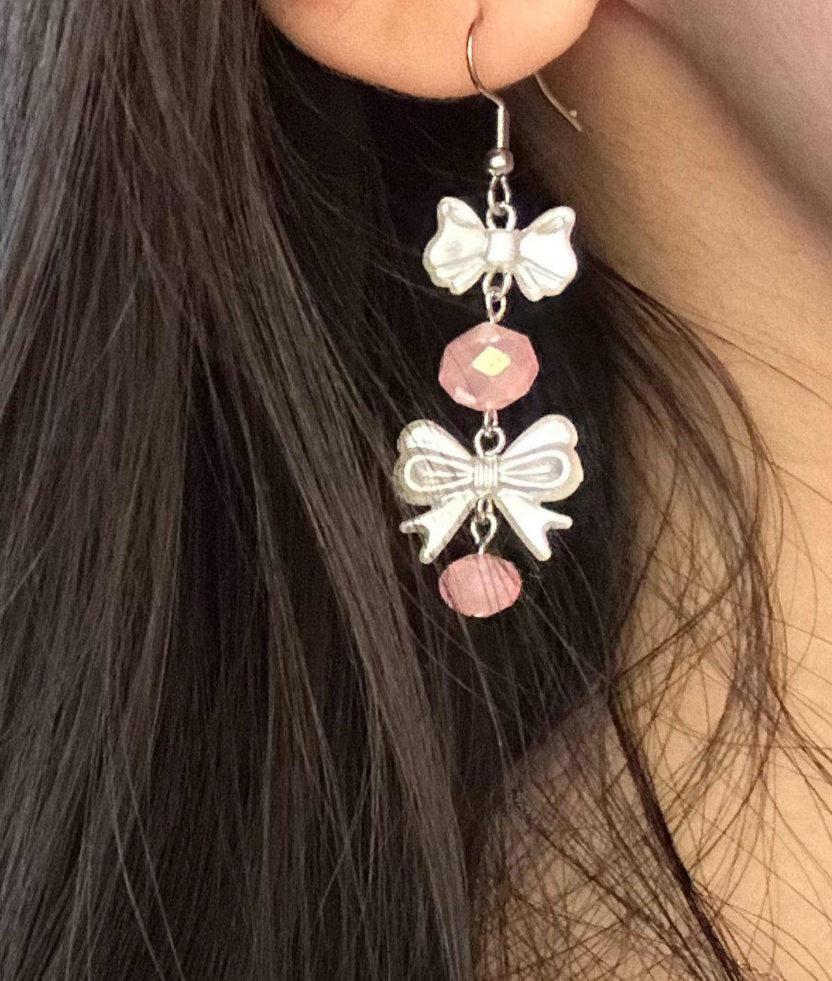 Bow earrings (temporary photo)