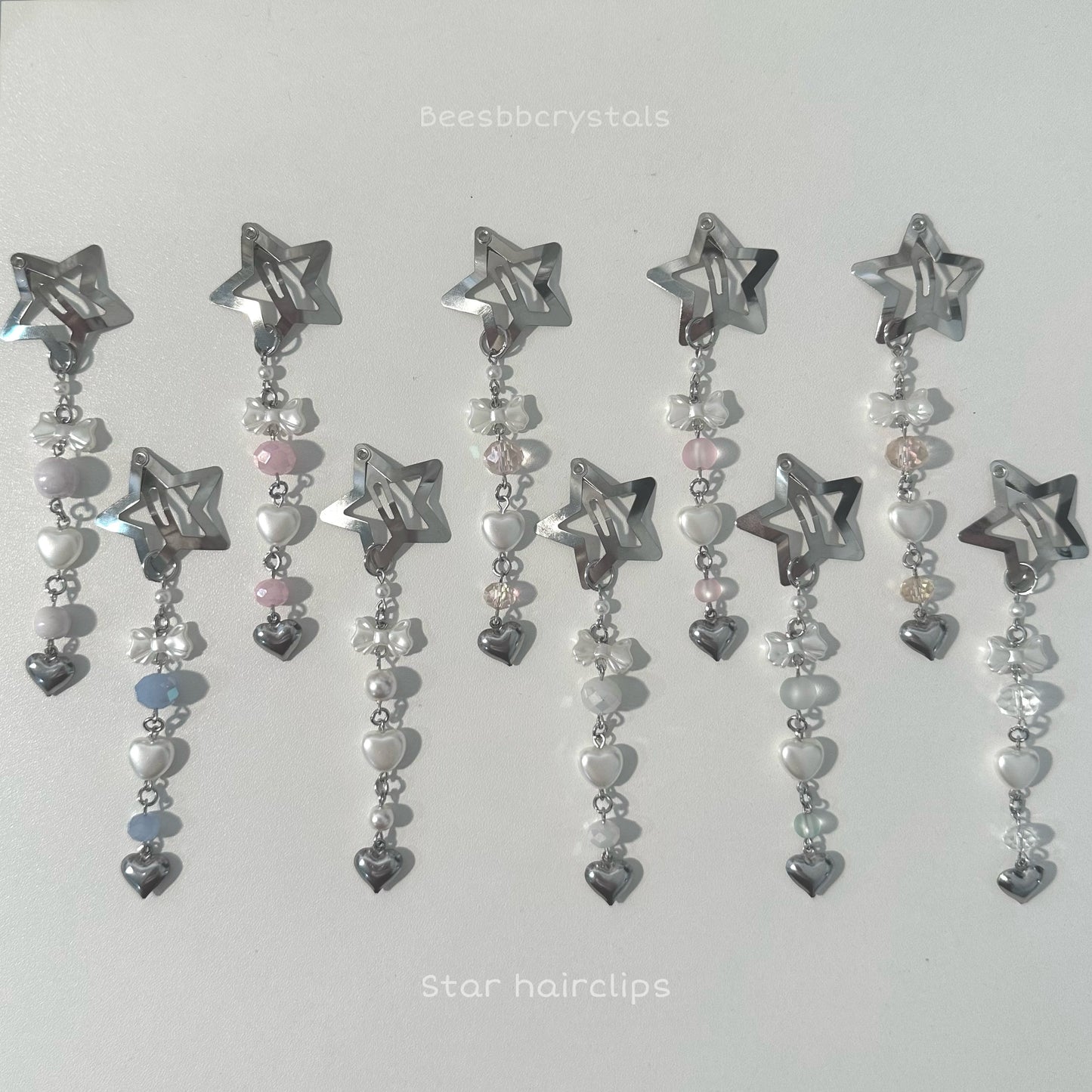 Star hairclips - HEARTS ♡