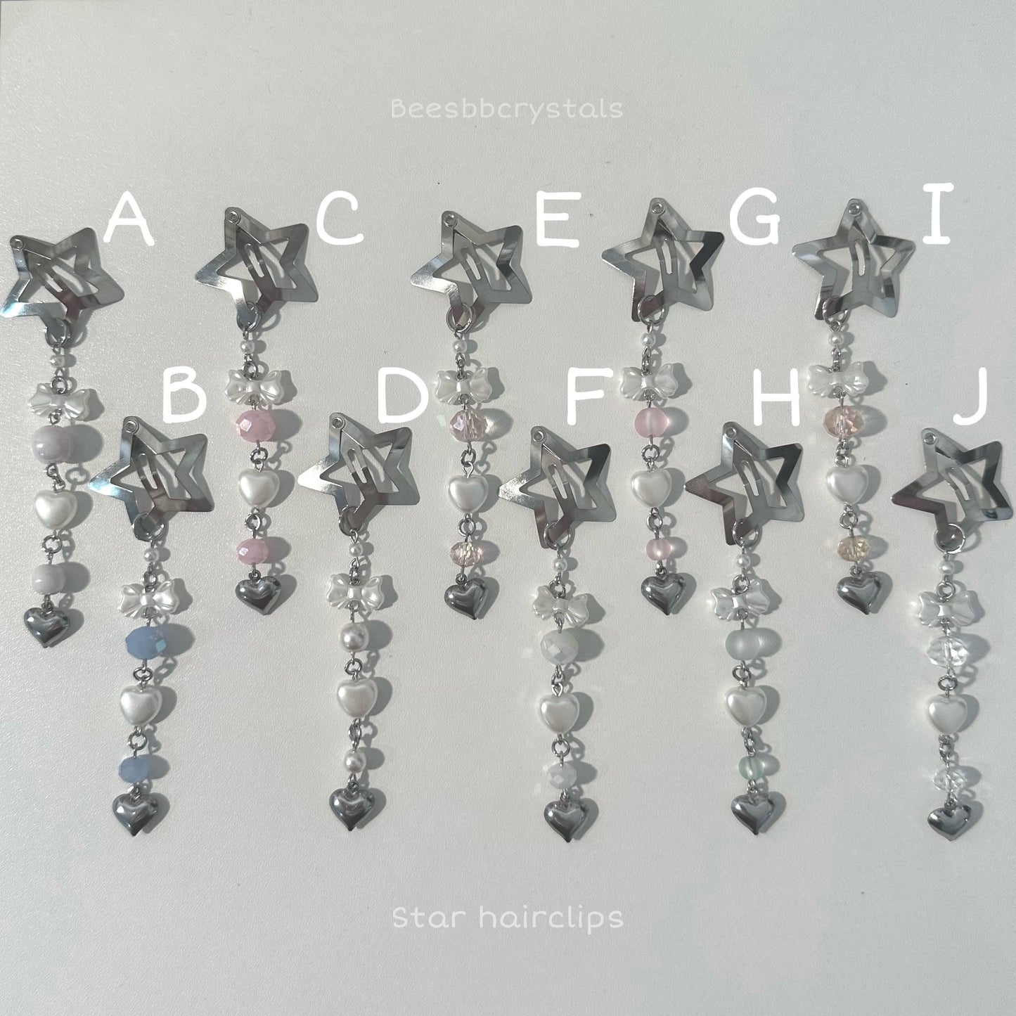 Star hairclips - HEARTS ♡