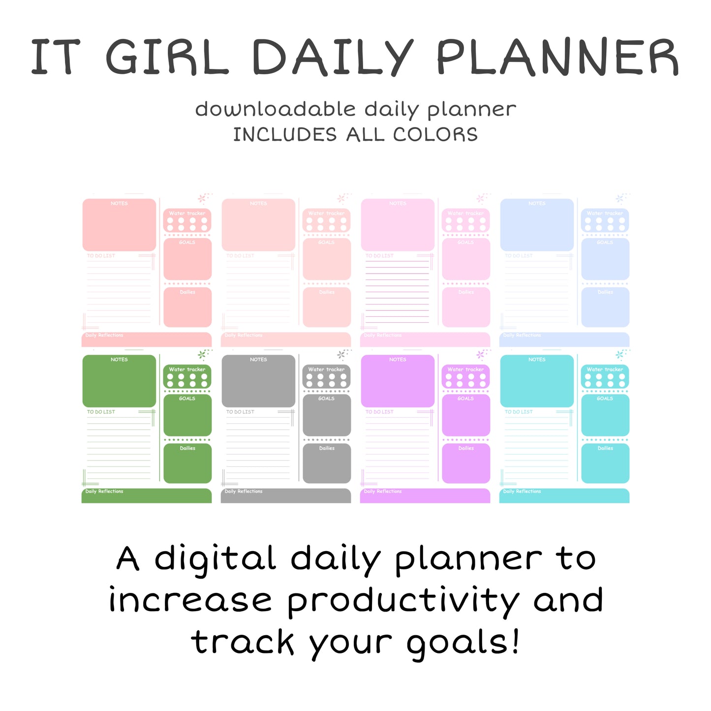 'IT GIRL' Digital Daily planner